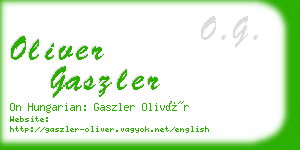 oliver gaszler business card